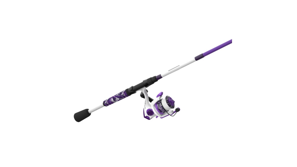 Zebco Roam Spinning Reel and Rod Combo, 6ft 6in 2-PC Fiberglass Pole, Split ComfortGrip Handle, Soft-Touch Handle Knob, SZ 30 Reel, Purple, ROAMPR30662M.NS3