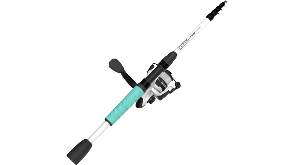 Zebco Roam Tele Size 20 Spinning Combo, 8 lb Line, 6ft Rod, Comfort Grip, Seafoam, ROAMSF20605M.FB4