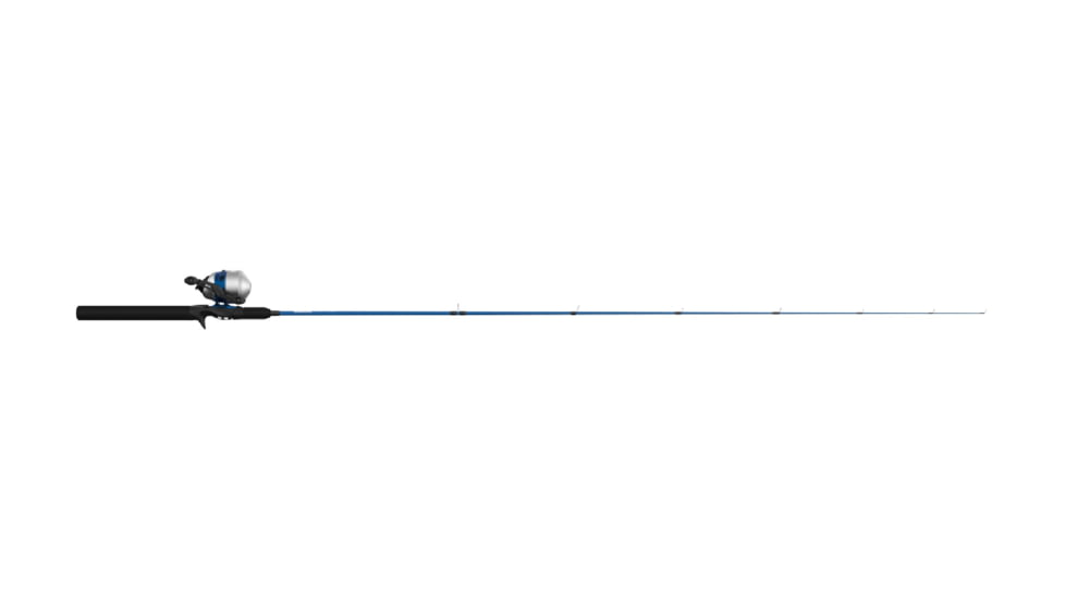 Zebco Salt Fisher 33 Spincast Reel and Rod Combo, 6ft 6in 2-PC Medium-Heavy, Moderate-Fast Fiberglass Rod, Interchangeable Retrieve, 12lb Line, Blue/Silver, SF33N662MH.NS3