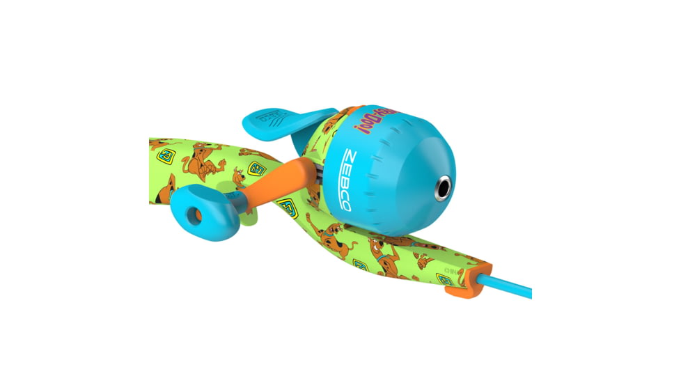 Zebco Youth Scooby Doo Floating Spincast Reel and Rod Combo, 29in Fiberglass Rod, Light, Moderate, SZ 20 Reel, RH Retrieve, Pre-Spooled w/ 6lb Line, Green, YFCSCOOBYDOO.FB6