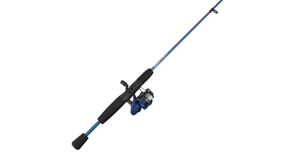 Zebco Slingshot Spinning Reel and Rod Combo, 5ft 6in 2-PC Pole, SZ 20 Reel, Changeable Righ/Left Retrieve, Pre-Spooled w/ 8lb Zebco Cajun Line, Blue, SLSPBL562MLA.NS4