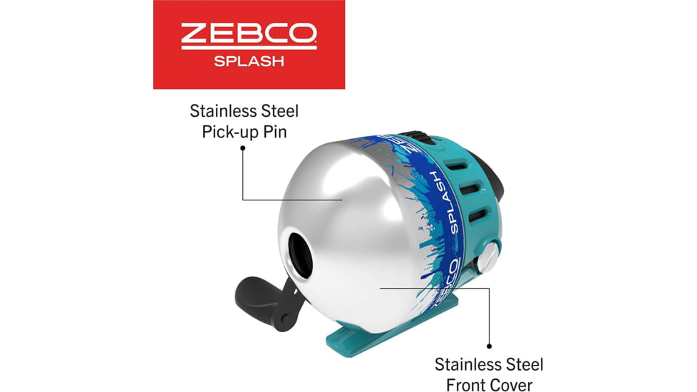 Zebco Splash Combo Spincast, On 6ft 2 Piece Rod, 4 Pack Asstmnt, 2 Blue / 2 Purp, BRSSPLASHSC602M