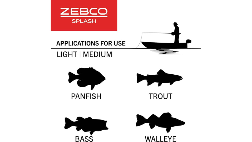 Zebco Splash Combo Spincast, On 6ft 2 Piece Rod, 4 Pack Asstmnt, 2 Blue / 2 Purp, BRSSPLASHSC602M