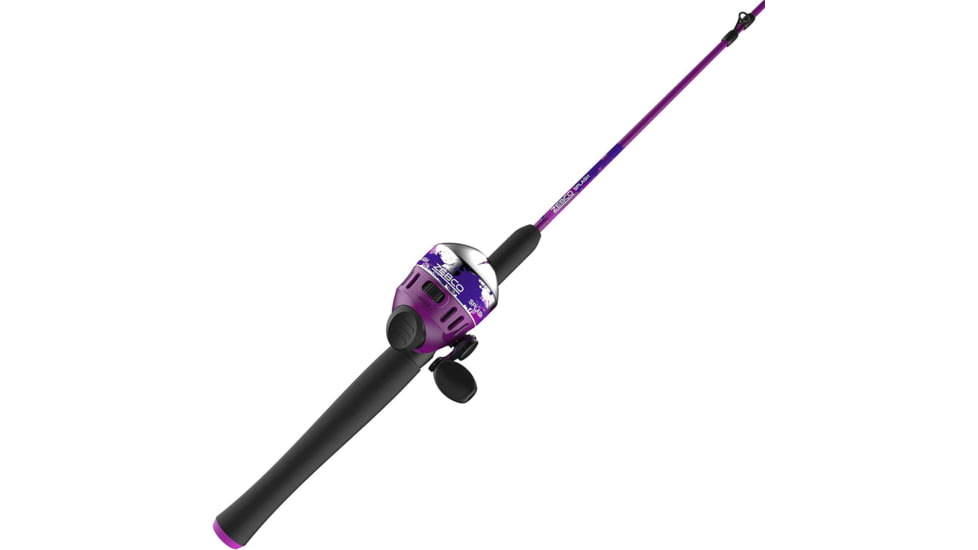 Zebco Splash Spincast Combo Rod, 6ft, Medium, Moderate, 2 Pieces, Purple, SPLPRSC602MB.NS4