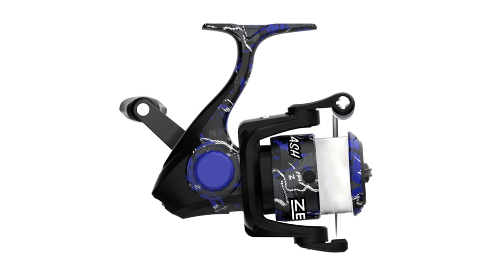 Zebco Splash Spinning Reel and Rod Combo, 6ft 2-PC Fiberglass Rod, Medium-Light, Moderate, SZ 20 Reel, 5.2-1 Ratio, 2-Bearings, All Metal Gears, Z-Splash Blue, SPLZFB20602ML.NS4