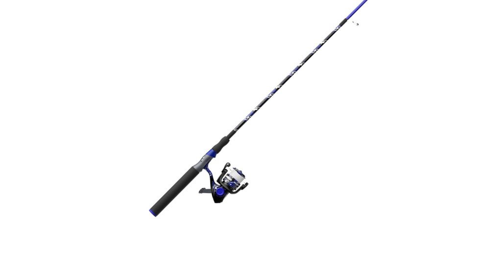 Zebco Splash Spinning Reel and Rod Combo, 6ft 2-PC Fiberglass Rod, Medium-Light, Moderate, SZ 20 Reel, 5.2-1 Ratio, 2-Bearings, All Metal Gears, Z-Splash Blue, SPLZFB20602ML.NS4