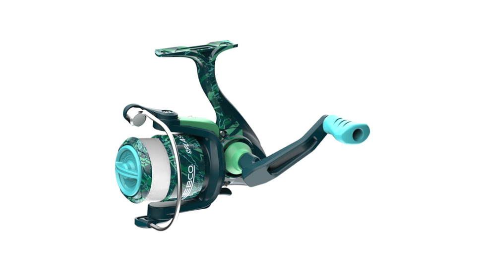 Zebco Splash Spinning Reel and Rod Combo, 6ft 2-PC Fiberglass Rod, Medium-Light, Moderate, SZ 20 Reel, 5.2-1 Ratio, 2-Bearings, All Metal Gears, Grunge Green, SPLGRG20602ML.NS4