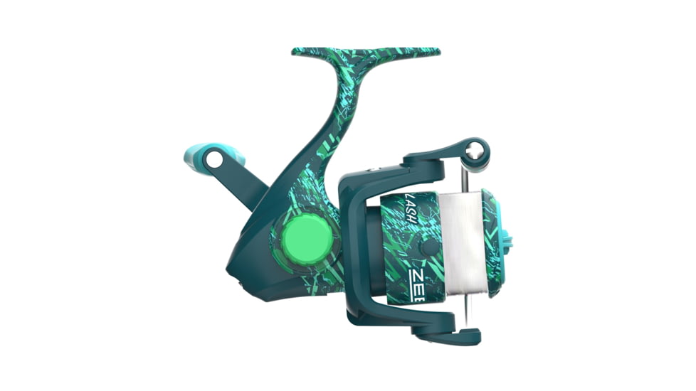 Zebco Splash Spinning Reel and Rod Combo, 6ft 2-PC Fiberglass Rod, Medium-Light, Moderate, SZ 20 Reel, 5.2-1 Ratio, 2-Bearings, All Metal Gears, Grunge Green, SPLGRG20602ML.NS4