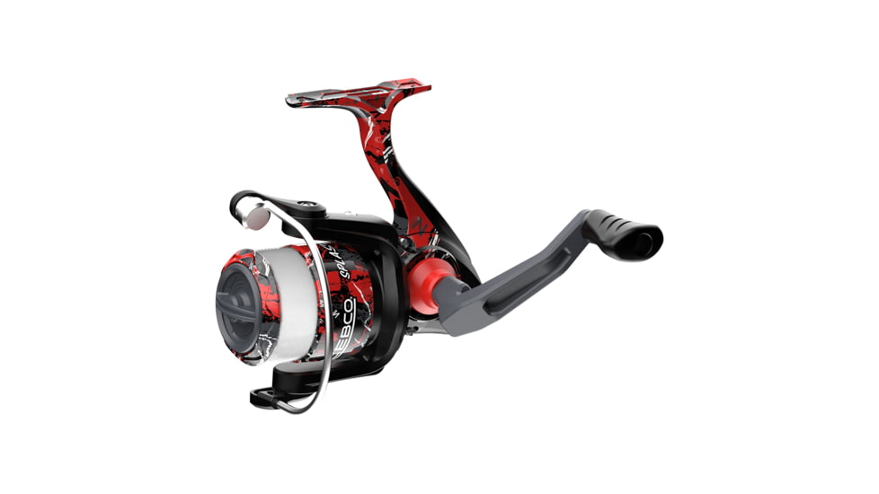 Zebco Splash Spinning Reel and Rod Combo, 6ft 2-PC Fiberglass Rod, Medium-Light, Moderate, SZ 20 Reel, 5.2-1 Ratio, 2-Bearings, All Metal Gears, Z-Splash Red, SPLZFR20602ML.NS4