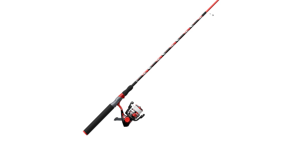 Zebco Splash Spinning Reel and Rod Combo, 6ft 2-PC Fiberglass Rod, Medium-Light, Moderate, SZ 20 Reel, 5.2-1 Ratio, 2-Bearings, All Metal Gears, Z-Splash Red, SPLZFR20602ML.NS4