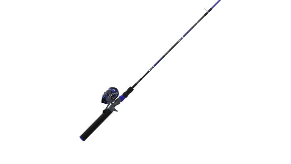 Zebco Splash Spincast Reel and Rod Combo, 6ft 1-PC Fiberglass Rod, Medium, Moderate, SZ 20 Reel, Ball Bearing System, All Metal Gears, Z-Splash Blue, SPLZFBSC602M.NS4