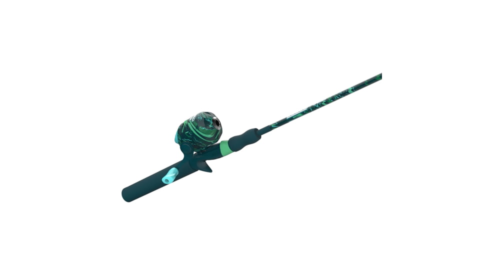 Zebco Splash Spincast Reel and Rod Combo, 6ft 2-PC Fiberglass Rod, Medium, Moderate, SZ 20 Reel, Ball Bearing System, All Metal Gears, Grunge Green, SPLGRGSC602M.NS4