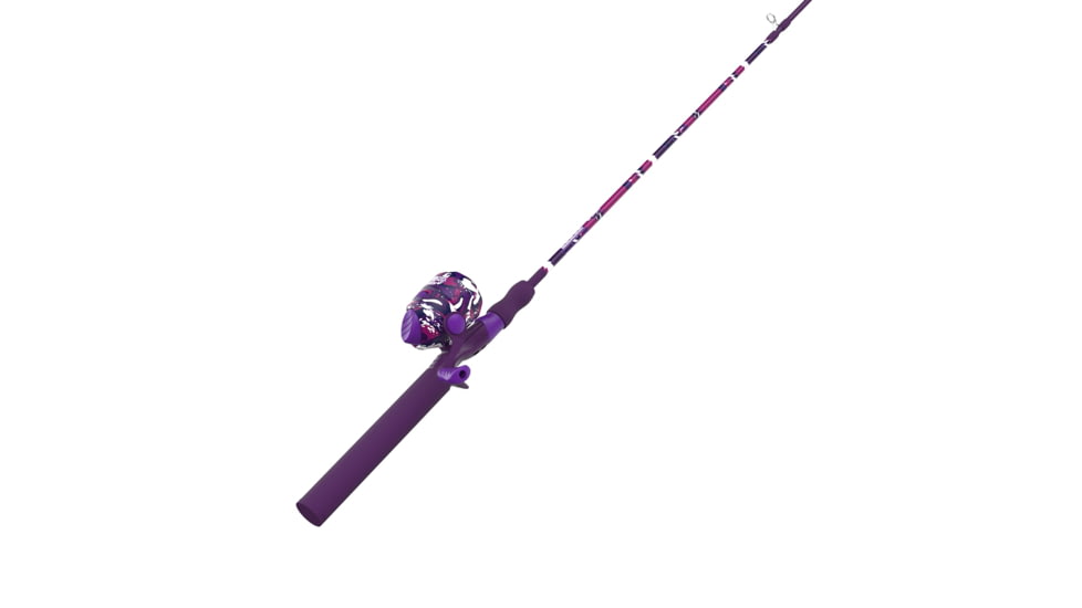 Zebco Splash Spincast Reel and Rod Combo, 6ft 1-PC Fiberglass Rod, Medium, Moderate, SZ 20 Reel, Ball Bearing System, All Metal Gears, Tidepool Purple, SPLTPPSC602M.NS4