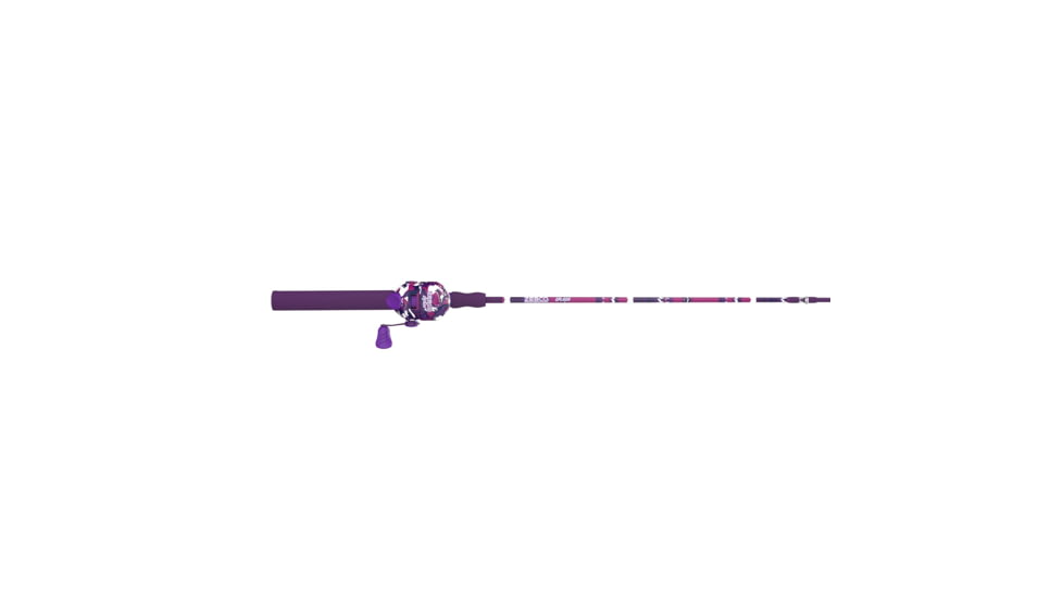 Zebco Splash Spincast Reel and Rod Combo, 6ft 1-PC Fiberglass Rod, Medium, Moderate, SZ 20 Reel, Ball Bearing System, All Metal Gears, Tidepool Purple, SPLTPPSC602M.NS4