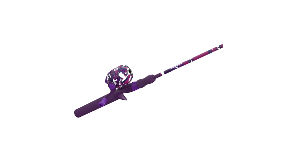 Zebco Splash Spincast Reel and Rod Combo, 6ft 1-PC Fiberglass Rod, Medium, Moderate, SZ 20 Reel, Ball Bearing System, All Metal Gears, Tidepool Purple, SPLTPPSC602M.NS4