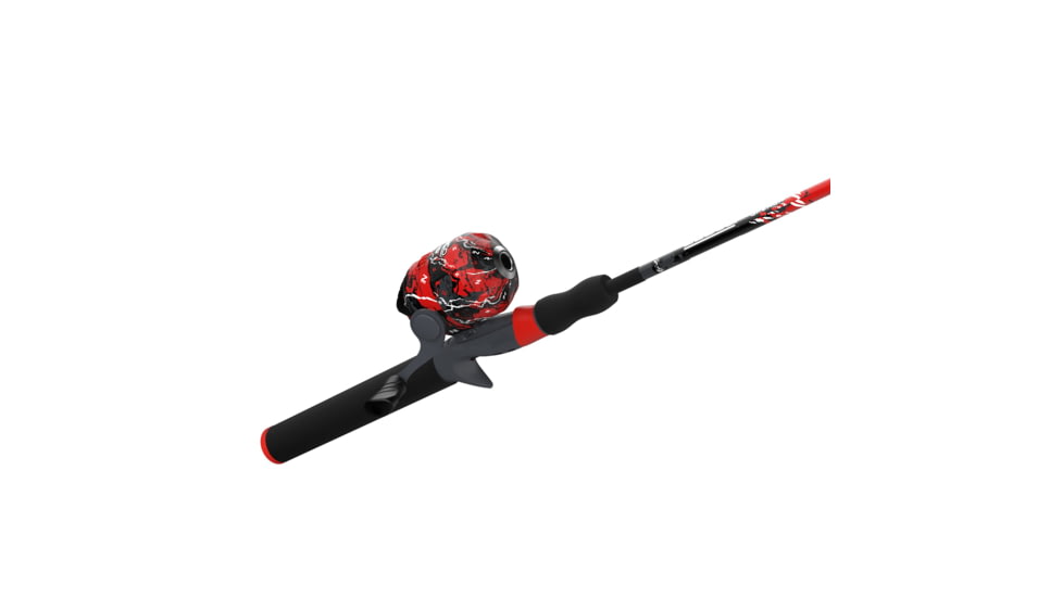 Zebco Splash Spincast Reel and Rod Combo, 6ft 1-PC Fiberglass Rod, Medium, Moderate, SZ 20 Reel, Ball Bearing System, All Metal Gears, Z-Splash Red, SPLZFRSC602M.NS4
