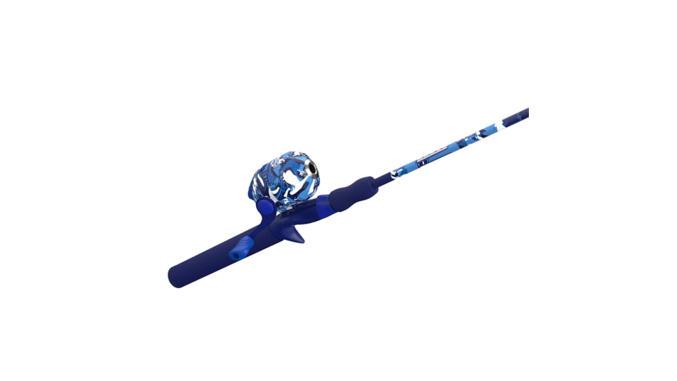 Zebco Splash Spincast Reel and Rod Combo, 6ft 1-PC Fiberglass Rod, Medium, Moderate, SZ 20 Reel, Ball Bearing System, All Metal Gears, Tidepool Blue, SPLTPBSC602M.NS4