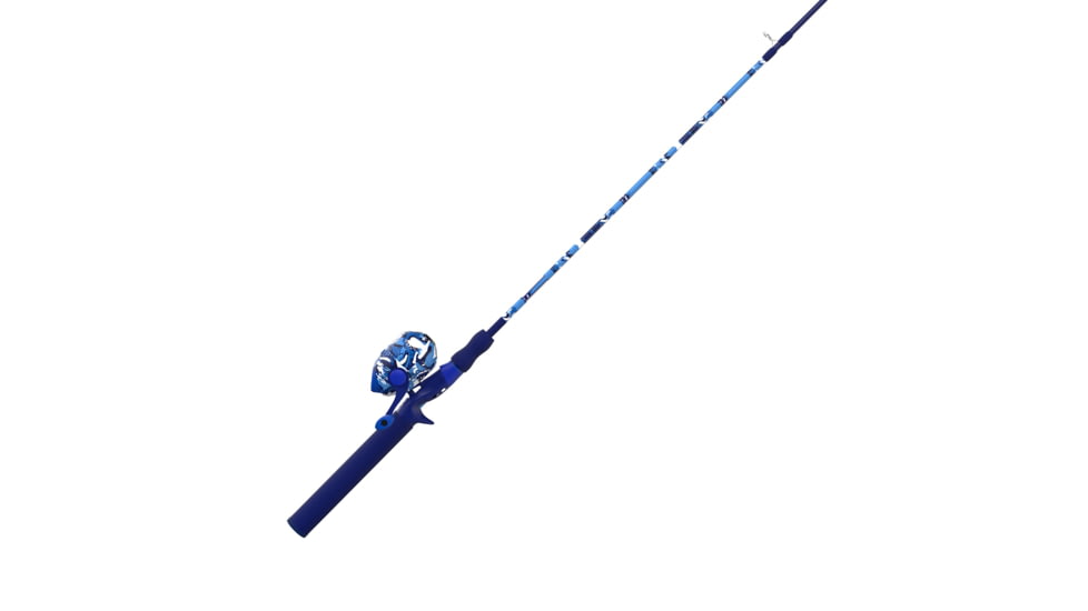 Zebco Splash Spincast Reel and Rod Combo, 6ft 1-PC Fiberglass Rod, Medium, Moderate, SZ 20 Reel, Ball Bearing System, All Metal Gears, Tidepool Blue, SPLTPBSC602M.NS4