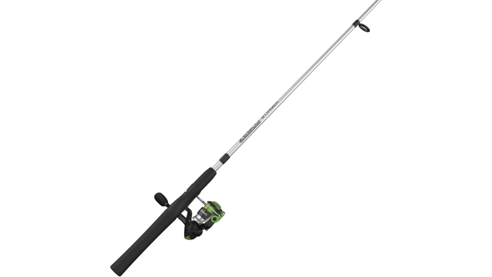 Zebco Stinger Spinning Reel and Rod Combo, 5ft 6in 2-PC Fiberglass Pole, EVA Rod Handle, SZ 10 Reel, Changeable Righ/Left Retrieve, Silver/Black, SSP10562LA.NS3
