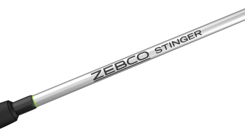 Zebco Stinger Spinning Reel and Rod Combo, 7ft 2-PC Fiberglass Pole, EVA Rod Handle, SZ 50 Reel, Changeable Righ/Left Retrieve, Built-In Hook Keeper, Silver/Black, SSP50702MHA.NS3