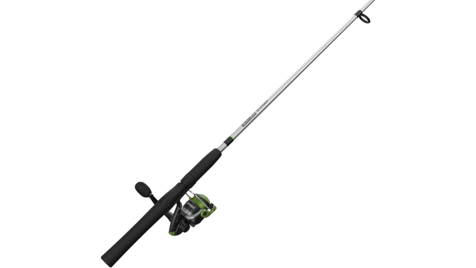 Zebco Stinger Spinning Reel and Rod Combo, 7ft 2-PC Fiberglass Pole, EVA Rod Handle, SZ 40 Reel, Changeable Righ/Left Retrieve, Built-In Hook Keeper, Silver/Black, SSP40702MA.NS3