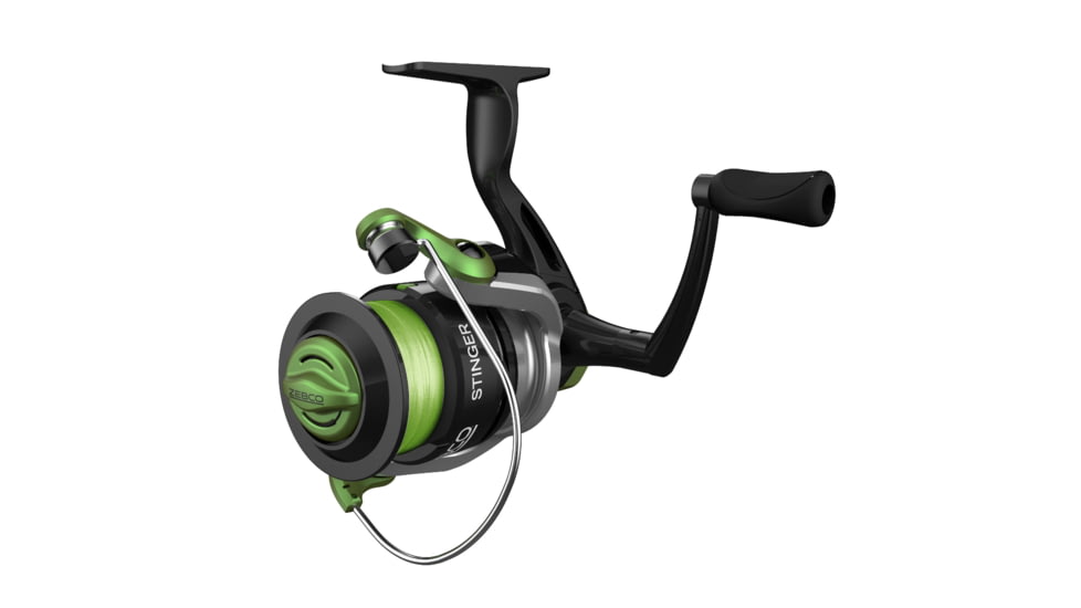 Zebco Stinger Spinning Reel and Rod Combo, 6ft 6in 2-PC Fiberglass Pole, EVA Rod Handle, SZ 30 Reel, Changeable Righ/Left Retrieve, Silver/Black, SSP30662MA.NS3