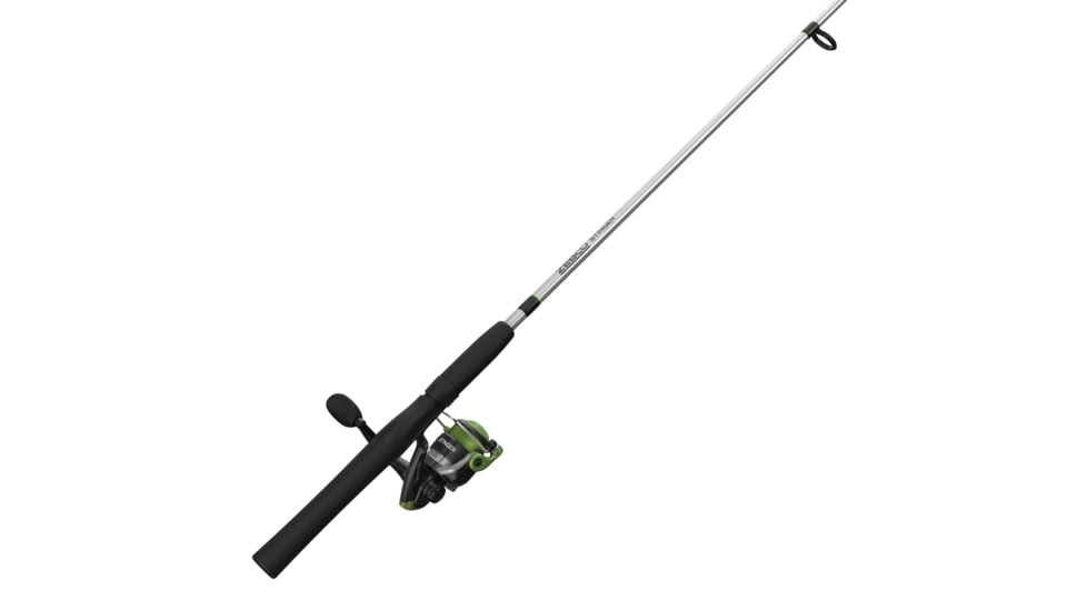 Zebco Stinger Spinning Reel and Rod Combo, 6ft 6in 2-PC Fiberglass Pole, EVA Rod Handle, SZ 30 Reel, Changeable Righ/Left Retrieve, Silver/Black, SSP30662MA.NS3