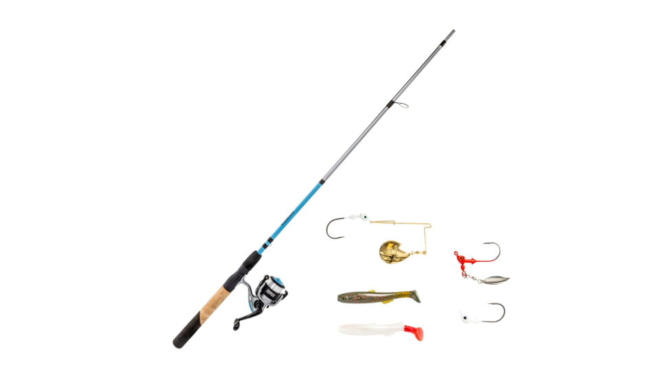 Zebco Ready Tackle Inshore 40sz 7 ft Spinning Combo with Strike King Tackle, 2 Pieces