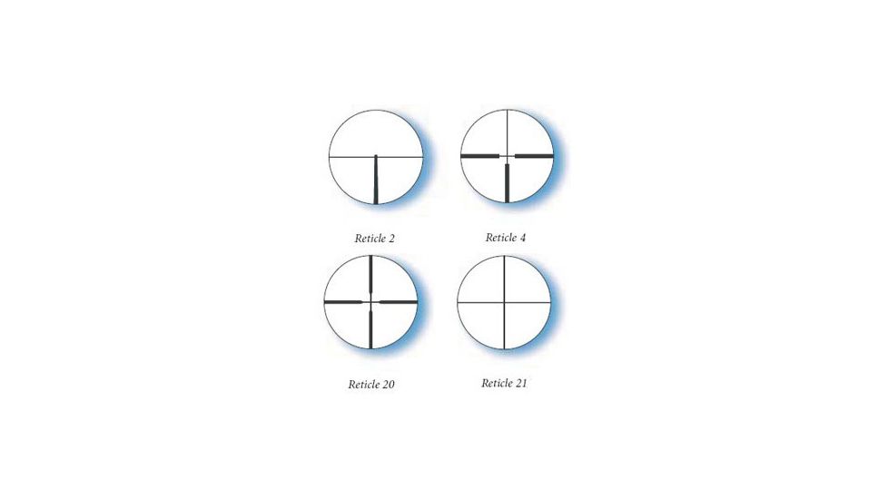 Available Reticles for Zeiss 4x32 50YD Parallax Conquest Rifle Scope