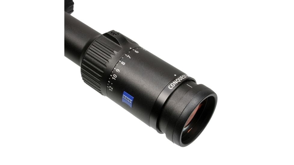 Zeiss CONQUEST V4 Rifle Scope, 3-12x44, 30mm Tube, 1/4 MOA, Z-Plex Reticle, Black, 522961-9920-000