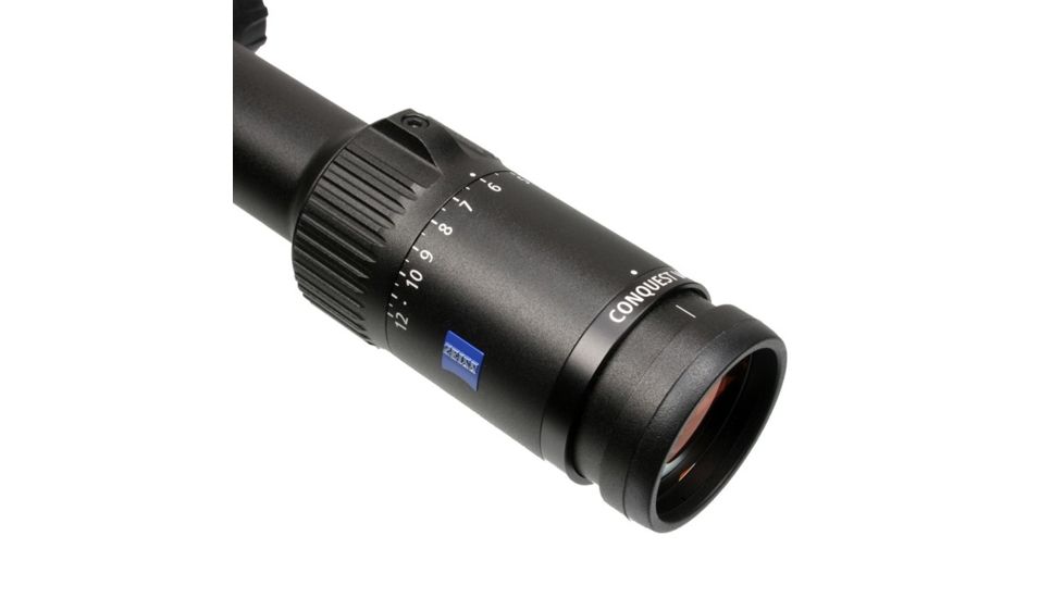 Zeiss CONQUEST V4 Rifle Scope, 3-12x44, 30mm Tube, 1/4 MOA, ZBR-1 Reticle, Black, 522961-9991-000
