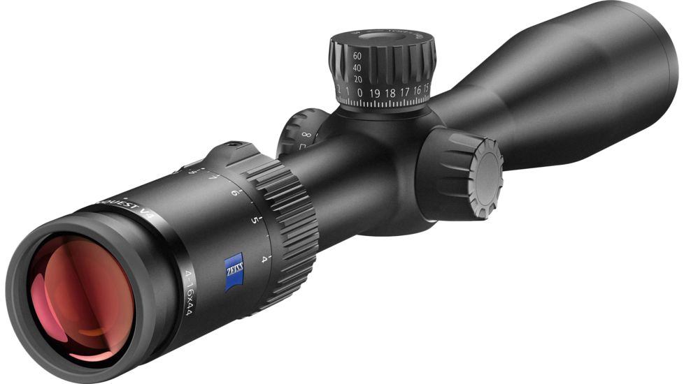 Zeiss Conquest V4 4-16x44mm 30mm Tube Rifle Scope, Second Focal Plane, ZMOA-T30 Reticle #64, Black, 522931-9964-080