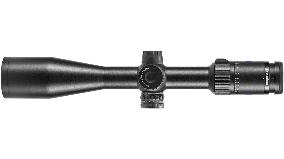 Zeiss Conquest V4 Rifle Scope, 4-16x50, 30mm Tube, ZBi - Illum. Reticle, Ext Elevation Ballistic Stop, Black, Medium, NSN 9013.10.1000, 522945-9968-080