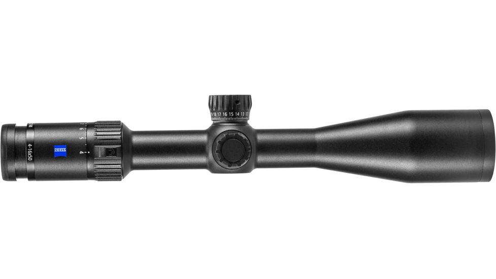 Zeiss Conquest V4 Rifle Scope, 4-16x50, 30mm Tube, ZBi - Illum. Reticle, Ext Elevation Ballistic Stop, Black, Medium, NSN 9013.10.1000, 522945-9968-080