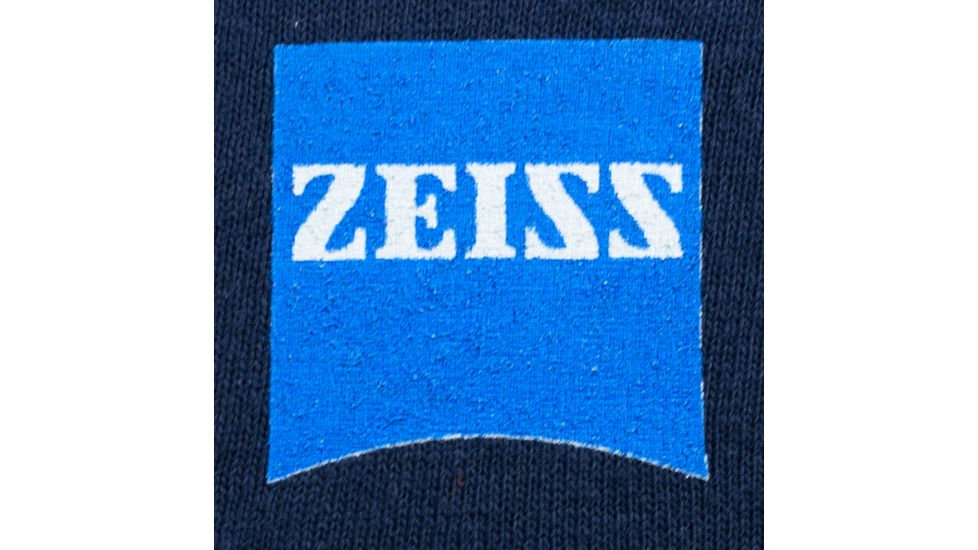 Zeiss Gear Long Sleeve T-Shirt Carl Zeiss on Sleeve, Logo on Front Left Chest, Blue, Large