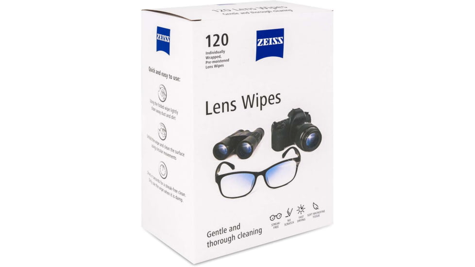 Zeiss Lens Wipes - 120 ct. Box, Small, NSN 9005.9, 000000-2451-374