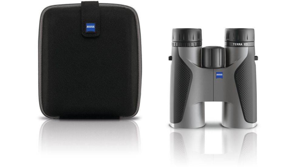 Zeiss Terra ED 10x42mm Schmidt-Pechan Prism Binoculars, Grey, Medium, NSN 9005.10.0040, 524204-9907-000