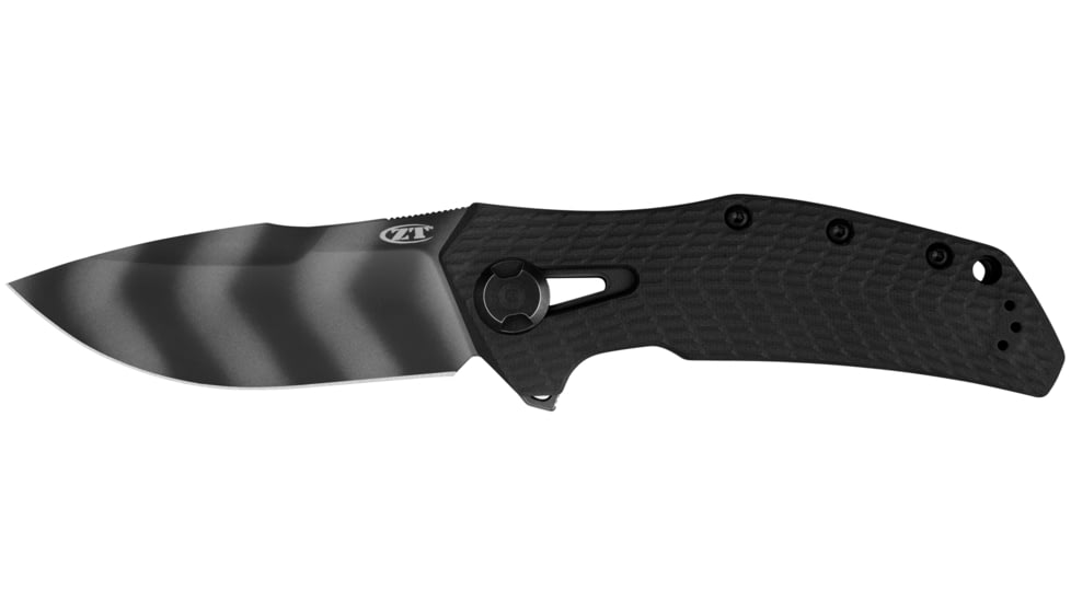 Zero Tolerance 0308BLKTS Assisted Folding Knife, 3.75in CPM 20CV Drop Point Blade, G10 Front/Titanium Back Handle, 0308BLKTS