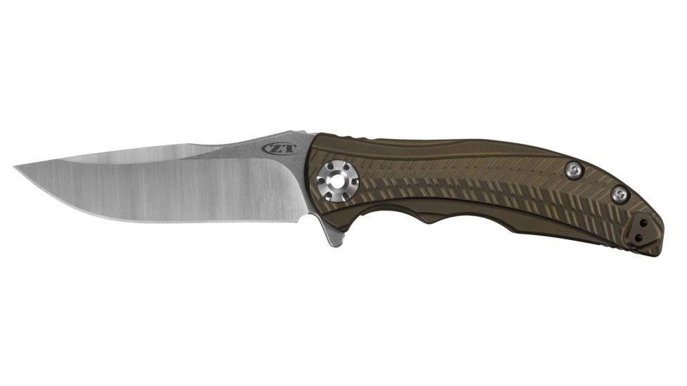 Zero Tolerance RJ Martin Kvt Folding Knife, Brown, 0609