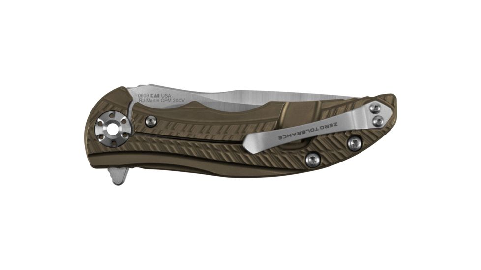 Zero Tolerance RJ Martin Kvt Folding Knife, Brown, 0609