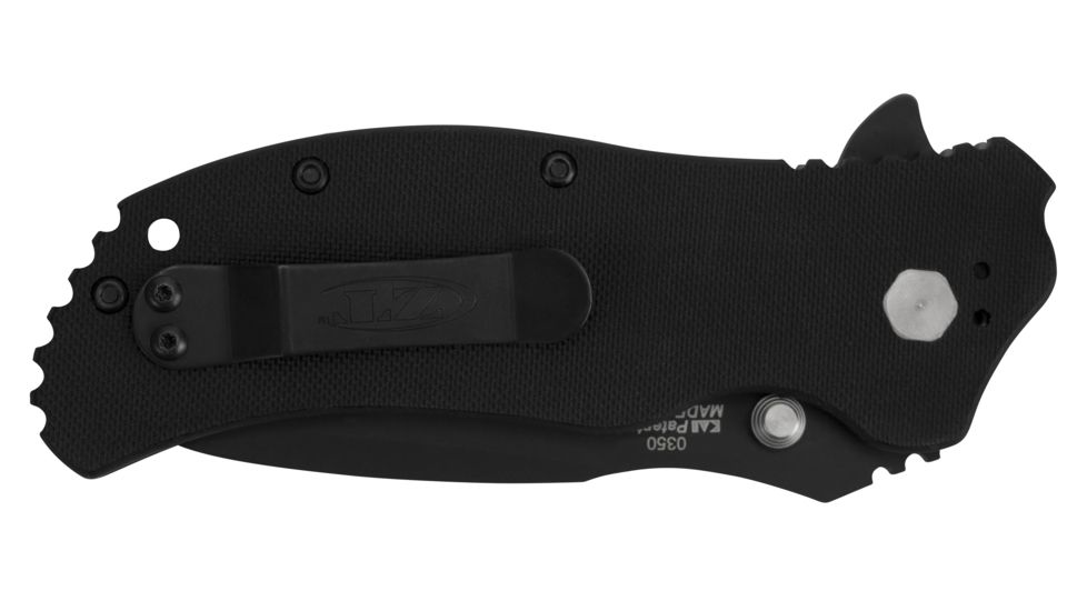 Zero Tolerance Spring Assisted Folding Knife, 3-1/4in, Black 0350