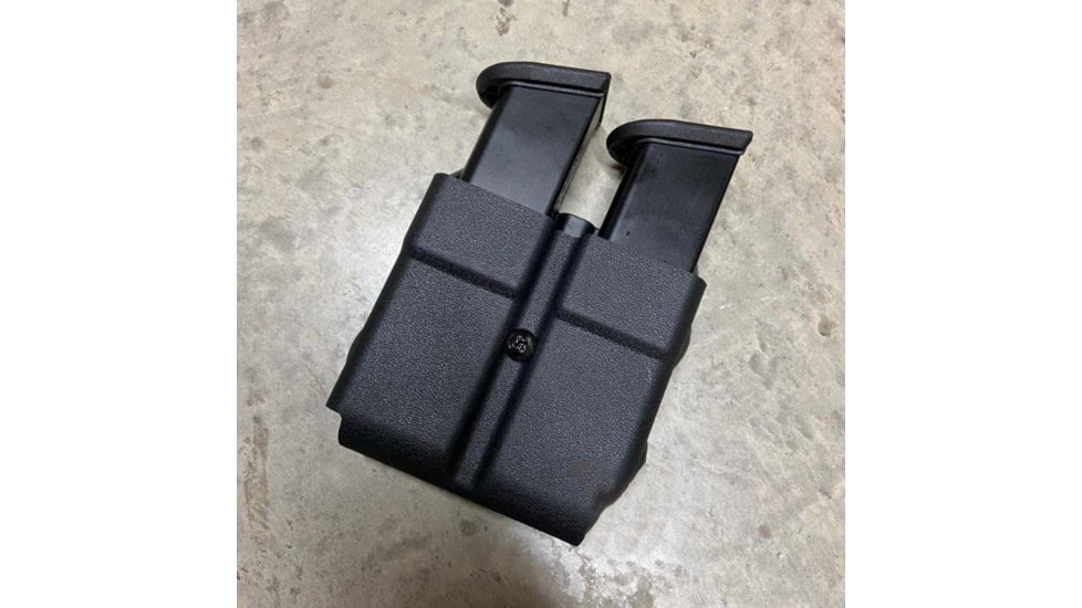 Zero9 Double Mag Case Holster, Traditional 9/40, Molle Loks, Plain Black, Z9-4027-BLK-MLK