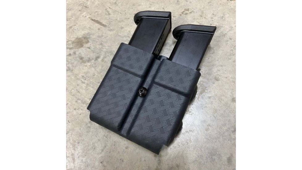 Zero9 Double Mag Case Holster, Traditional 9/40, Molle Loks, Plain Black, Z9-4027-BLK-MLK