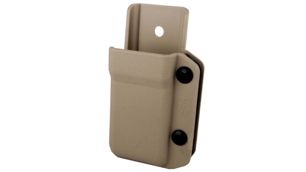 Zero9 Holsters Single Mag Case, 9mm/40cal, Silver Tan, MOLLE Lock, Z9-4050-STN-MLK