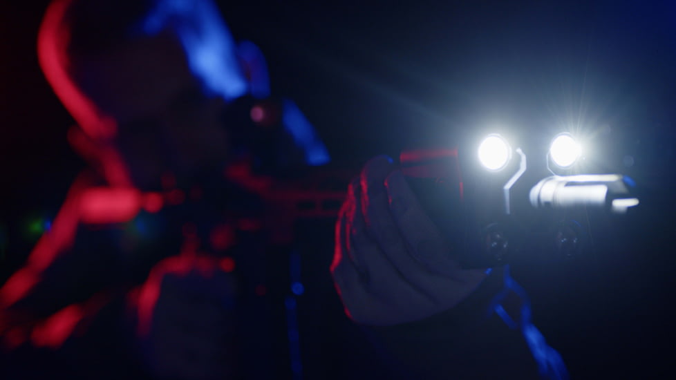 ZeroBlindSpot 0BS-2 IR + White Rechargeable LED Weapon Light, Black, Small, 0002