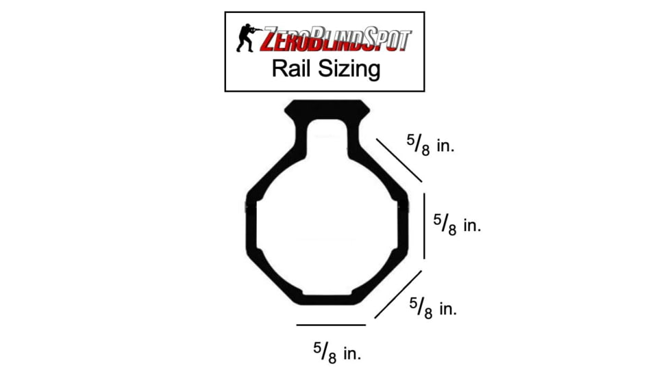 ZeroBlindSpot 0BS-2 IR + White Rechargeable LED Weapon Light, Black, Small, 0002