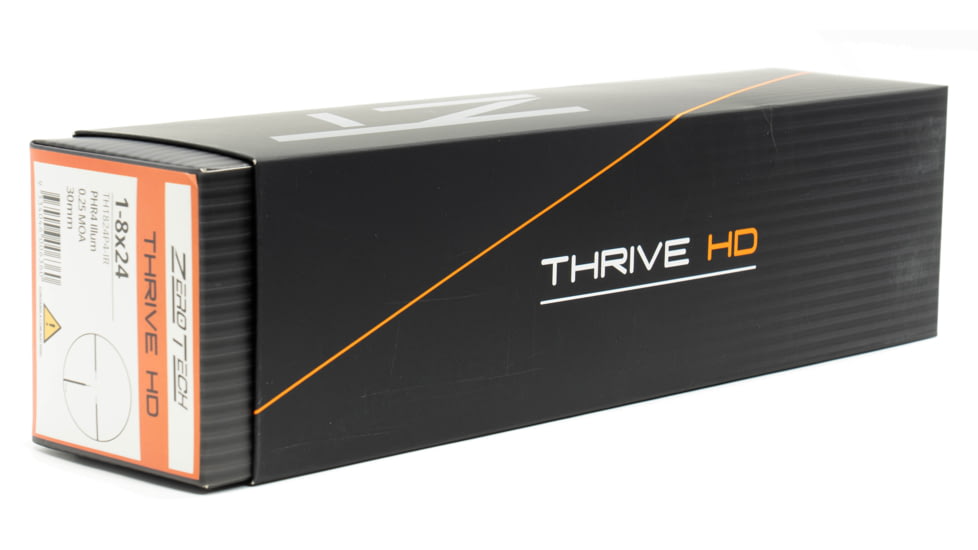 ZeroTech Optics Thrive HD 1-8x24mm LPVO 30mm Tube Rifle Scope, Second Focal Plane, PHR 4 Illuminated Reticle, Black, TH1824P4-IR