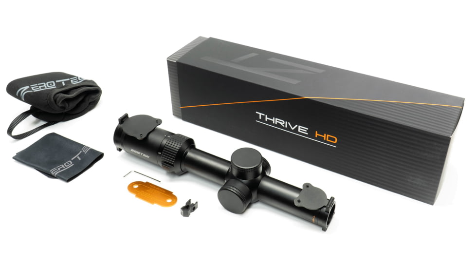 ZeroTech Optics Thrive HD 1-8x24mm LPVO 30mm Tube Rifle Scope, Second Focal Plane, PHR 4 Illuminated Reticle, Black, TH1824P4-IR