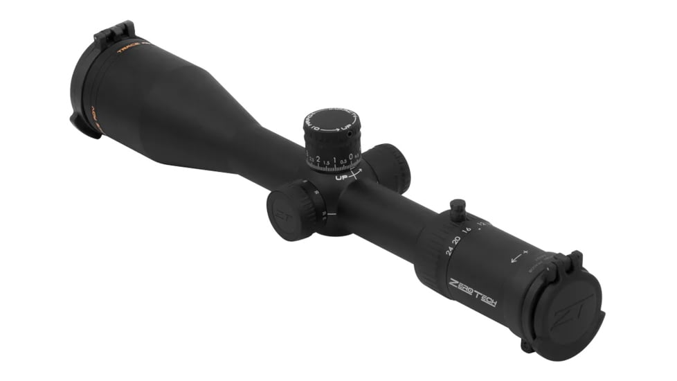 ZeroTech Optics Trace Advanced 4-24x50mm Rifle Scope, 30mm Tube, First Focal Plane, Illuminated RMG-IR FFP Reticle, MRAD, Black, TR4245F-IR