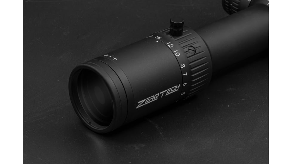 ZeroTech Optics Trace Advanced 4-24x50mm Rifle Scope, 30mm Tube, First Focal Plane, Illuminated RMG-IR FFP Reticle, MRAD, Black, TR4245F-IR